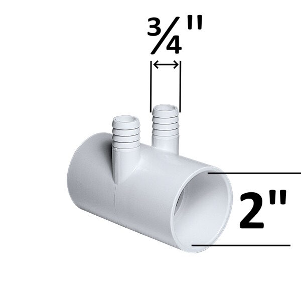 Fördelare 2" 2P F/F PVC