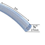 Poolslang PVC ¾" 1 m