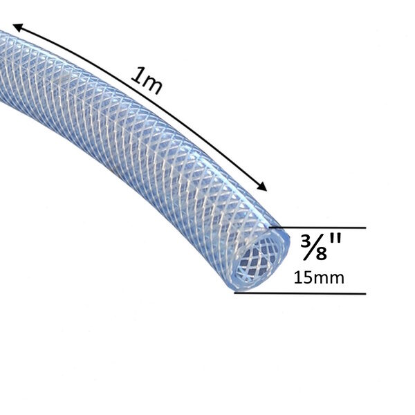 Poolslang PVC 3/8" 1 m