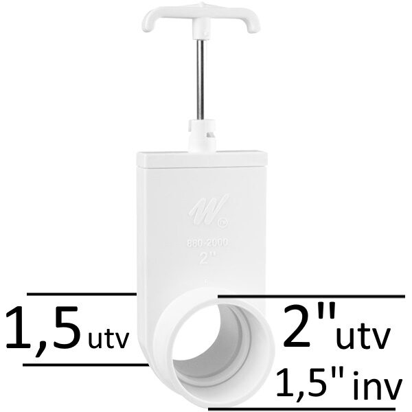 Ventil 1,5" M/F 2" M