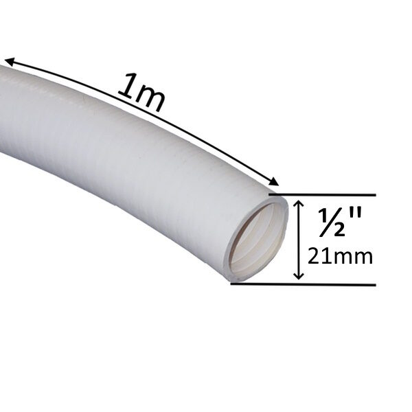 Poolslang PVC ½" 1m
